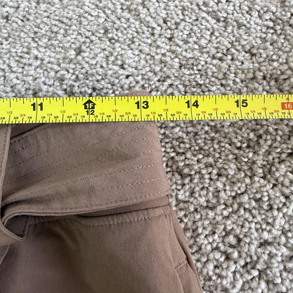 Athleta Cardiff Pant Womens 8 Brown Ankle Tapered Belted Travel Workwear - Picture 6 of 12